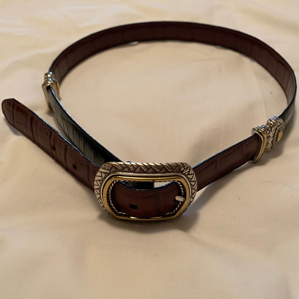 Brighton Black and Brown Leather Belt ML 32